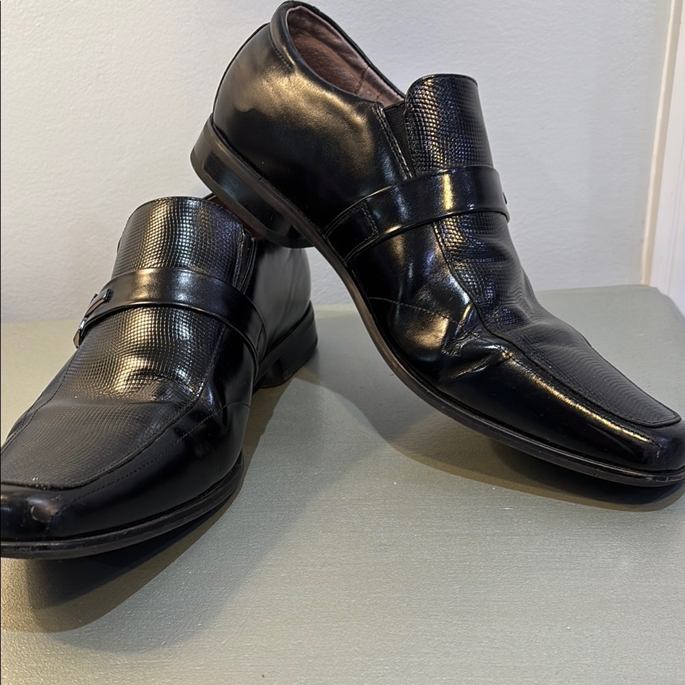 STACY ADAM’S Men's Black Leather Dress Shoes